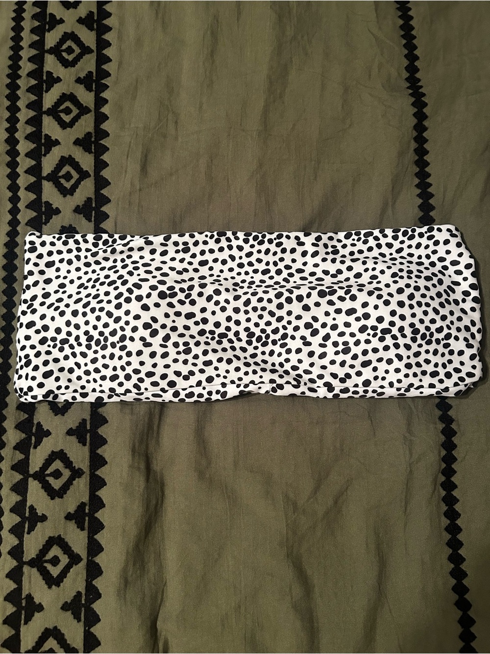 Black and White Dotted Bandeau Top